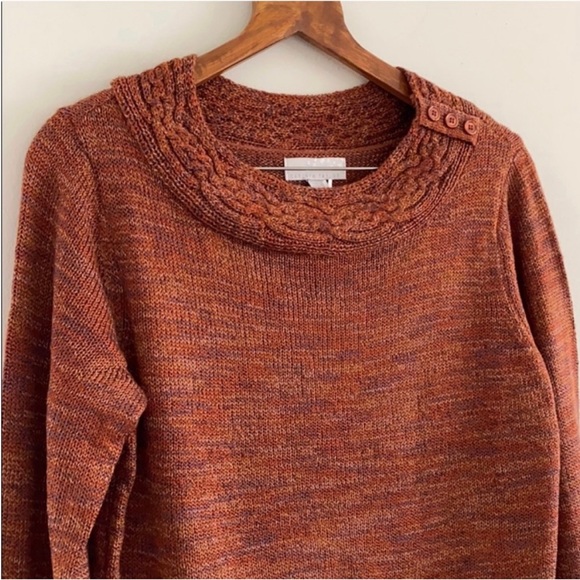 Carolyn Taylor Multi Color Scoop Neck Long Sleeved Sweater - Picture 2 of 6